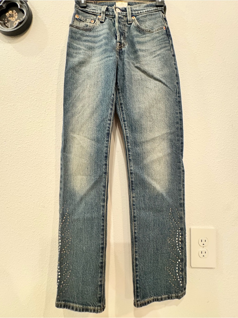 Levi’s 501 curve size 24 Blue Women's Straight-Leg Jeans with Stud Detail